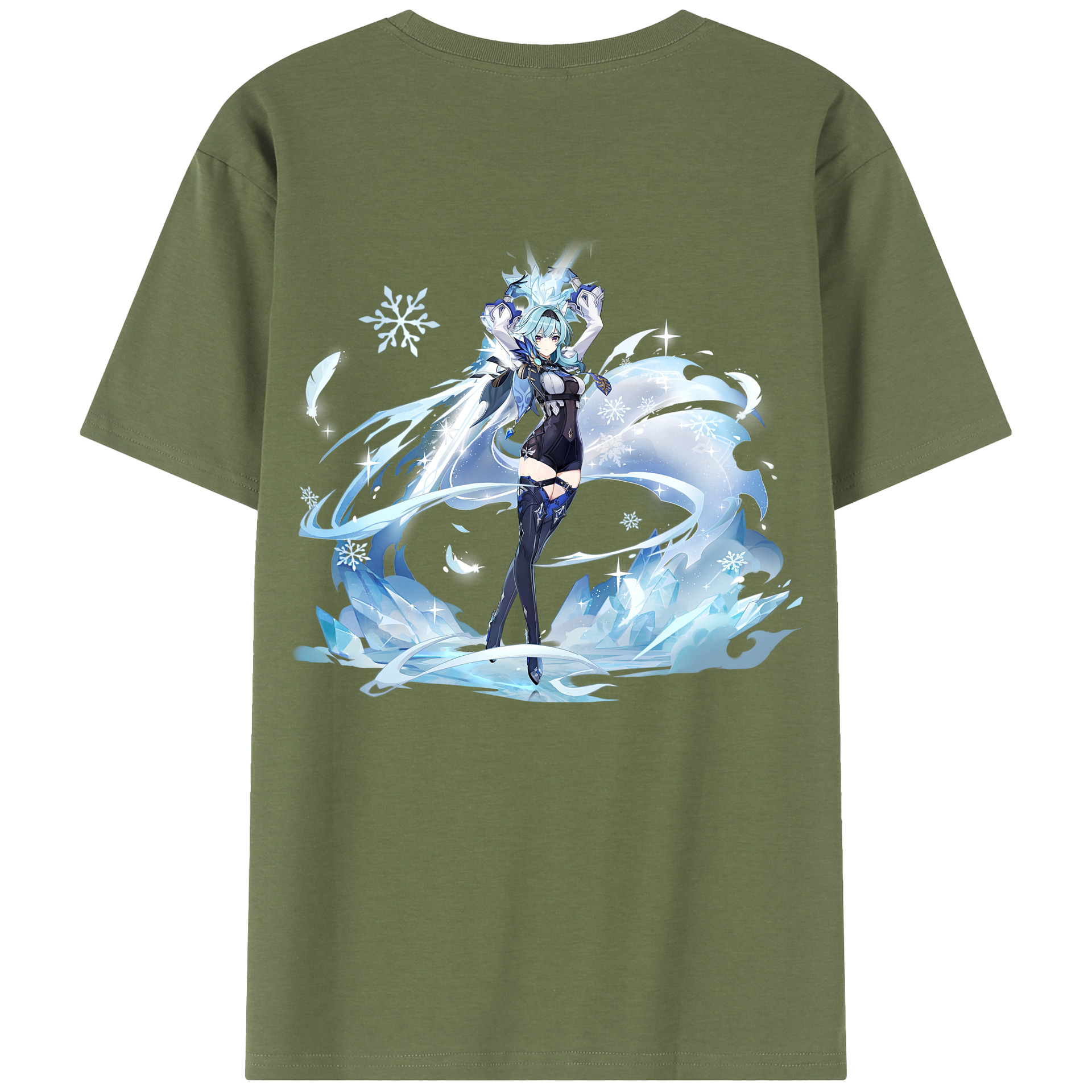 げんし神 优菈 ゆうら genshin Yūra 綿100％半袖Tシャツ（背面プリント）